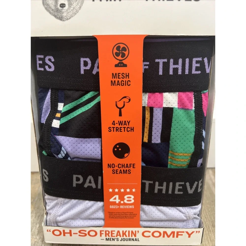 Pair of Thieves Boxer Briefs Super Fit Mesh Magic 2 Pack Shoots & Ladders Small